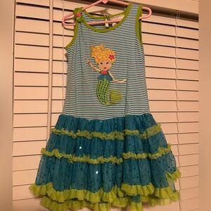 Emily Rose Blue and Green Mermaid Tutu Dress 5T EUC, also available in 3T